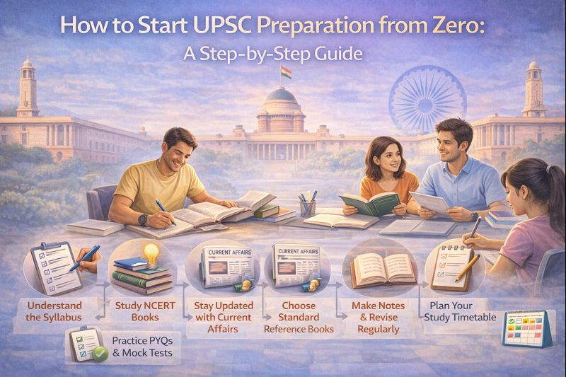 How to Start UPSC Preparation from Zero: A Step-by-Step Guide
